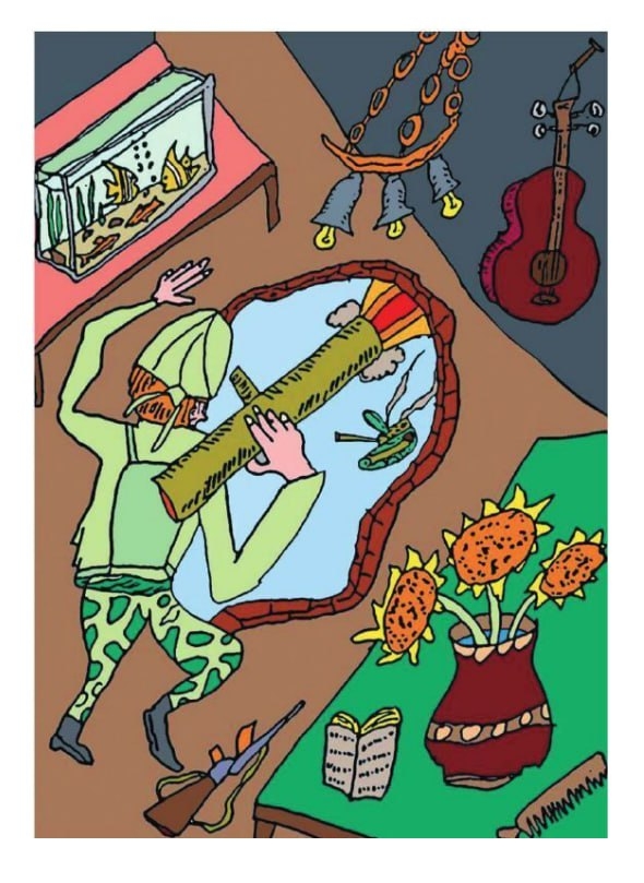 Иллюстрация из романа.
Рисунок Александра Проханова  